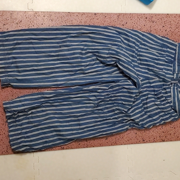 Blue and White Striped American Eagle Pants - Picture 3 of 5